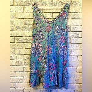 Lilly Pulitzer Pom Poms V-Neck Dress. Women’s Size Large, L. VGUC